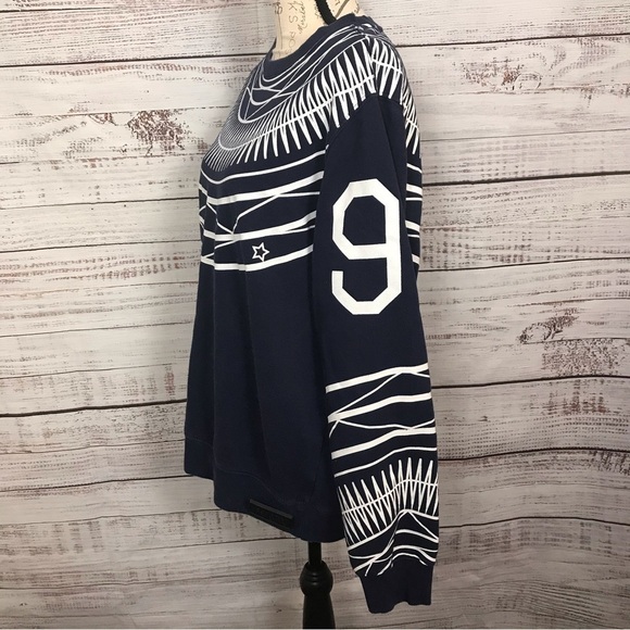 Blak by Rocawear navy all over print crewneck size large vintage sweater - Picture 7 of 10